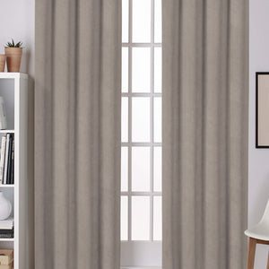 Lyon Cotton Blackout Curtains | Plain Elegance for Modern Homes | Total Light Block | Taupe Gray | Set of 2 | Fully Customizable