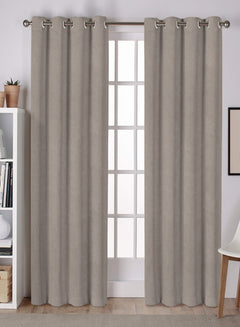 Lyon Cotton Blackout Curtains | Plain Elegance for Modern Homes | Total Light Block | Taupe Gray | Set of 2 | Fully Customizable