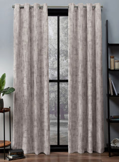 Bling Rustic Vibe Blackout Curtains | 100% Cotton | Beige | Set of 2