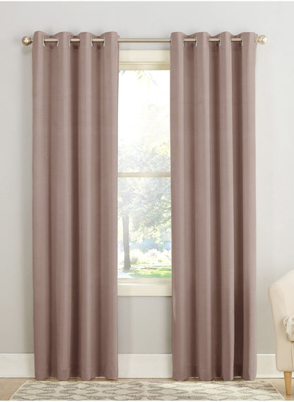 Casper Plain Room Darkening Curtains | Hemp | Set of 2