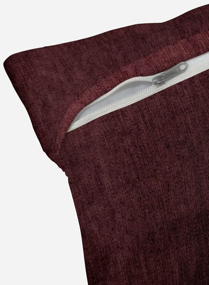 Arezzo Cushion Cover | Maroon - Home Crayons