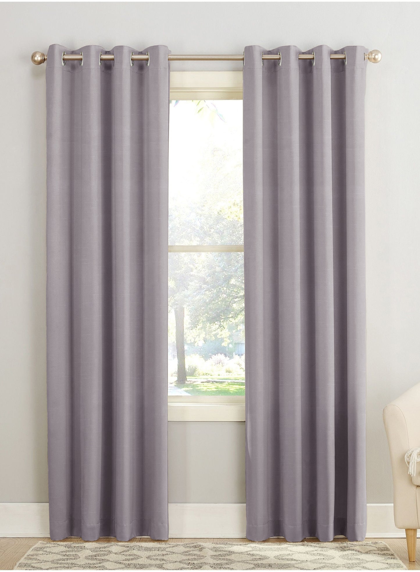 Casper Plain Room Darkening Curtains | Light Gray | Set of 2