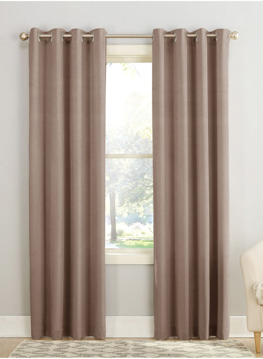 Casper Plain Blackout Curtains | Light Brown | Set of 2