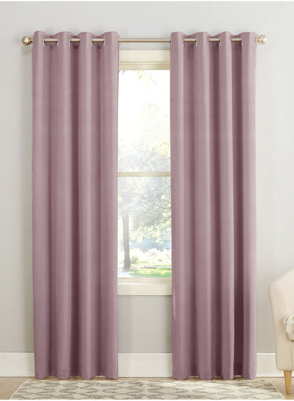 Casper Plain Room Darkening Curtains | Careys Pink | Set of 2