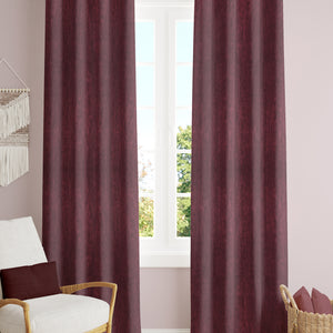 Arezzo Plain Blackout Curtains | Soft Heavy Fabric & Total Light Block | Maroon | Set of 2 | Fully Customizable