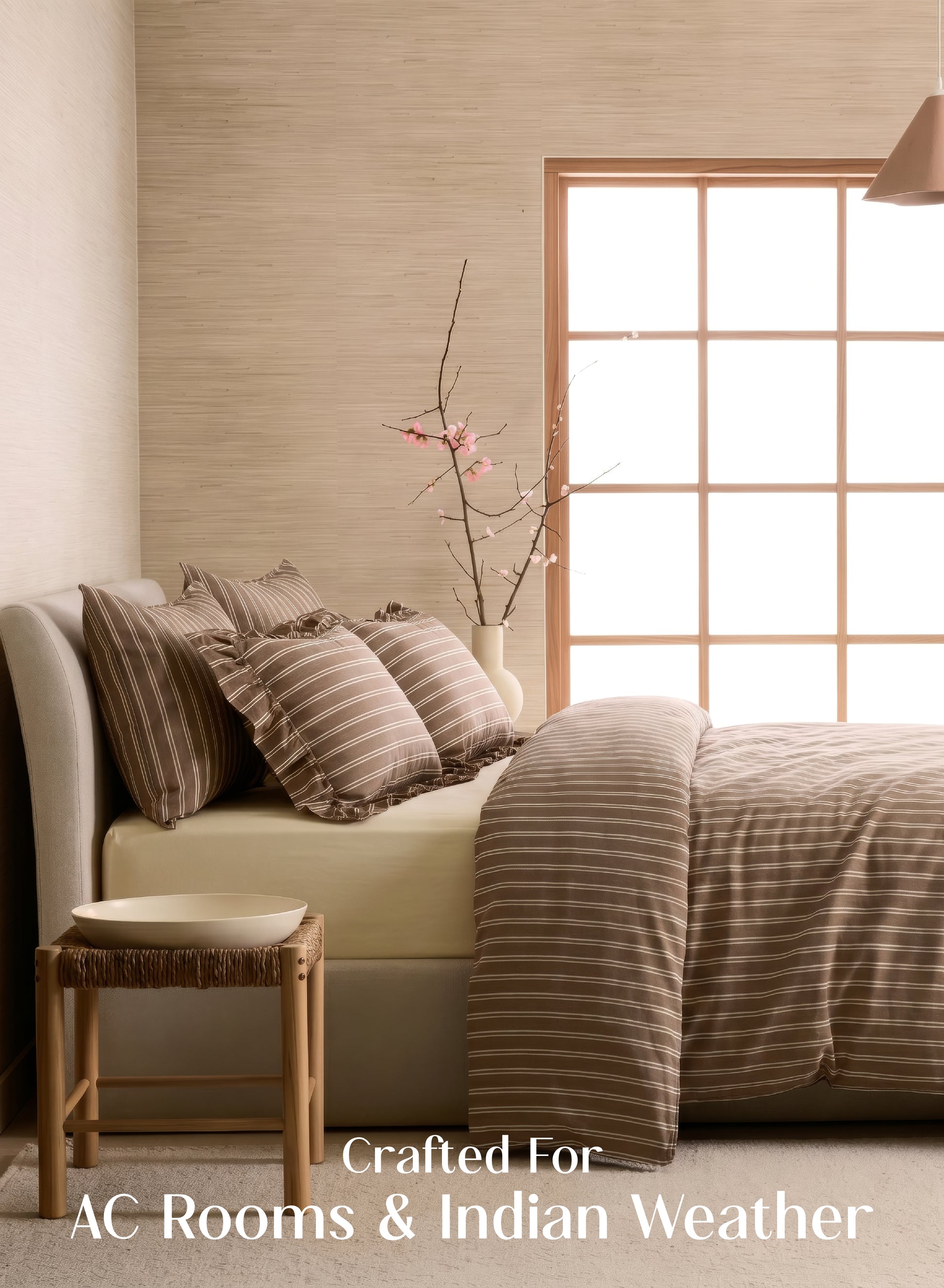 Crayonic™ 5-Piece AC Comforter Set | Signature Designer Comforter Set | Café Mocha