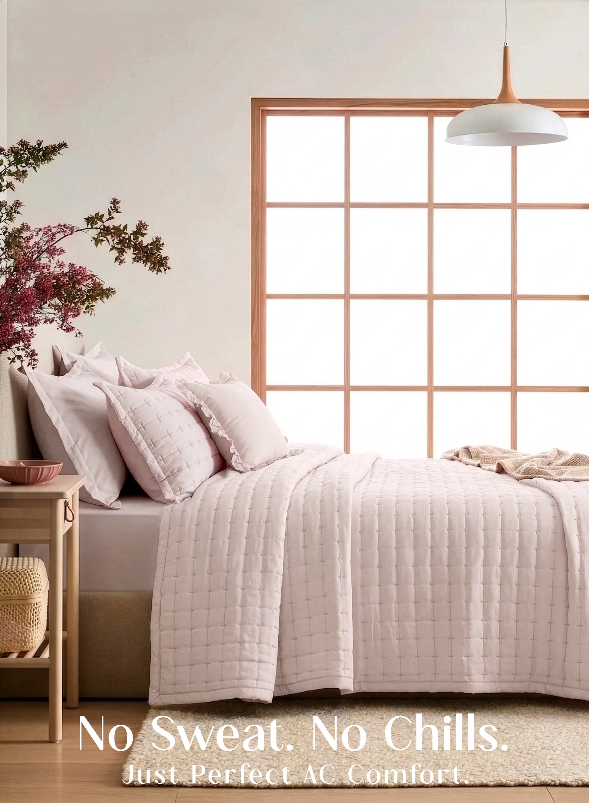 Home Crayons CloudTouch™ 8-Piece AC Bedding Set | Complete Bedroom Upgrade in One Set | Sakura Blush