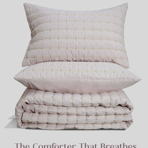 Home Crayons CloudTouch™ Comforter Set | All-Season | 33% Oversized | Includes 2 Pillow Covers & 2 Cushion Covers | Sakura Blush