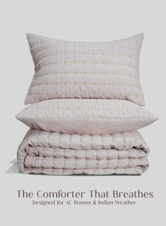 Home Crayons CloudTouch™ Comforter Set | All-Season | 33% Oversized | Includes 2 Pillow Covers & 2 Cushion Covers | Sakura Blush