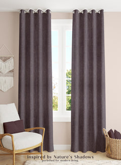 Arezzo Plain Blackout Curtains | Soft Heavy Fabric & Total Light Block | Dark Wine | Set of 2 | Fully Customizable