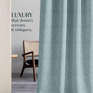 Teramo Jacquard Room Darkening Curtains | Drift Jacquard Weave | Caribbean Coral | Set of 2 | Fully Customizable