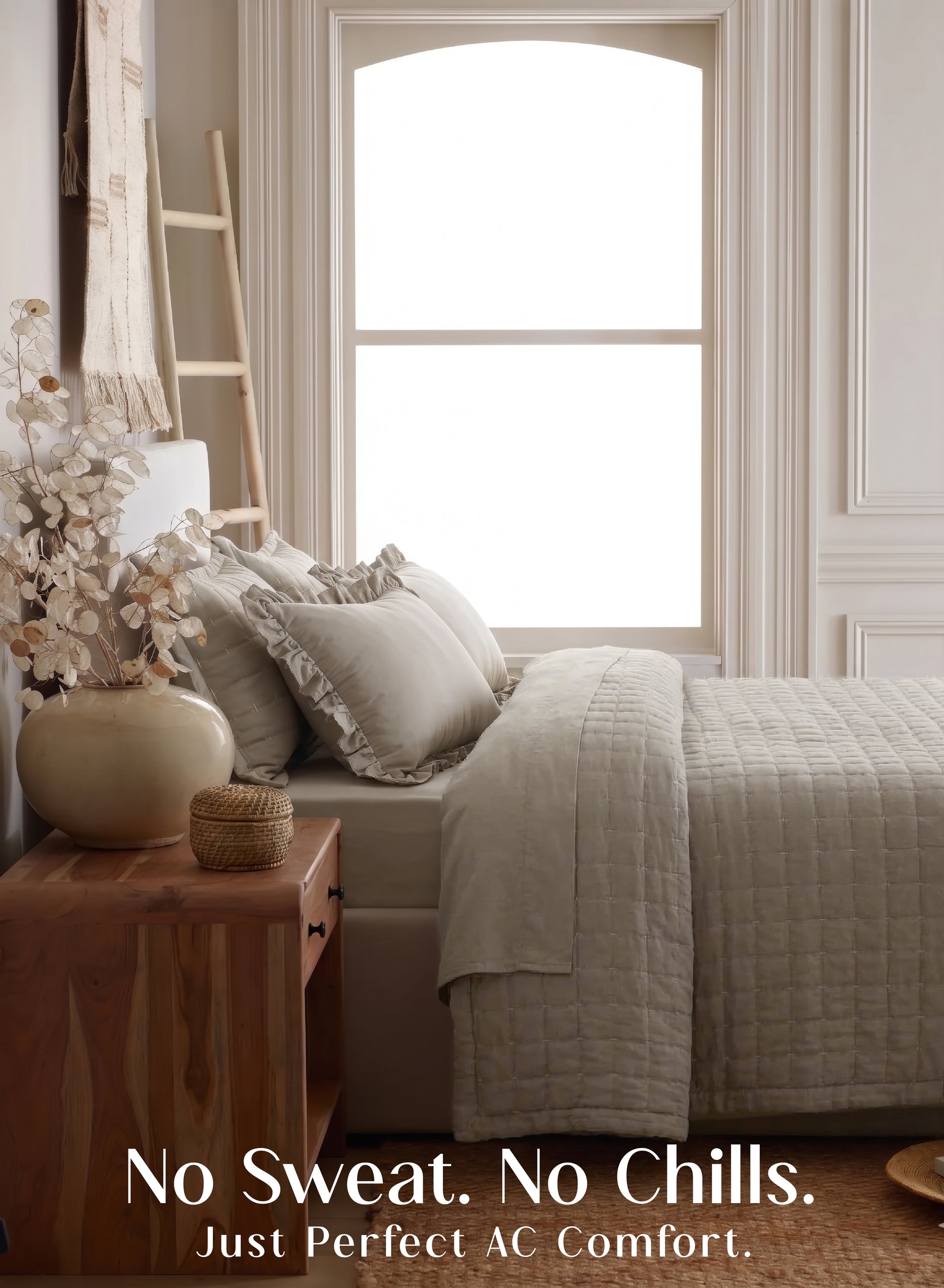 Home Crayons CloudTouch™ 5-Piece AC Comforter Set | 33% Oversized | Includes 2 Pillow & 2 Cushion Covers | Latte Crème