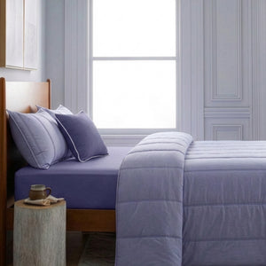 Home Crayons Cocoon AC Comforter Set | 5-Piece Designer Bed Set for Modern Homes | Lavender Haze