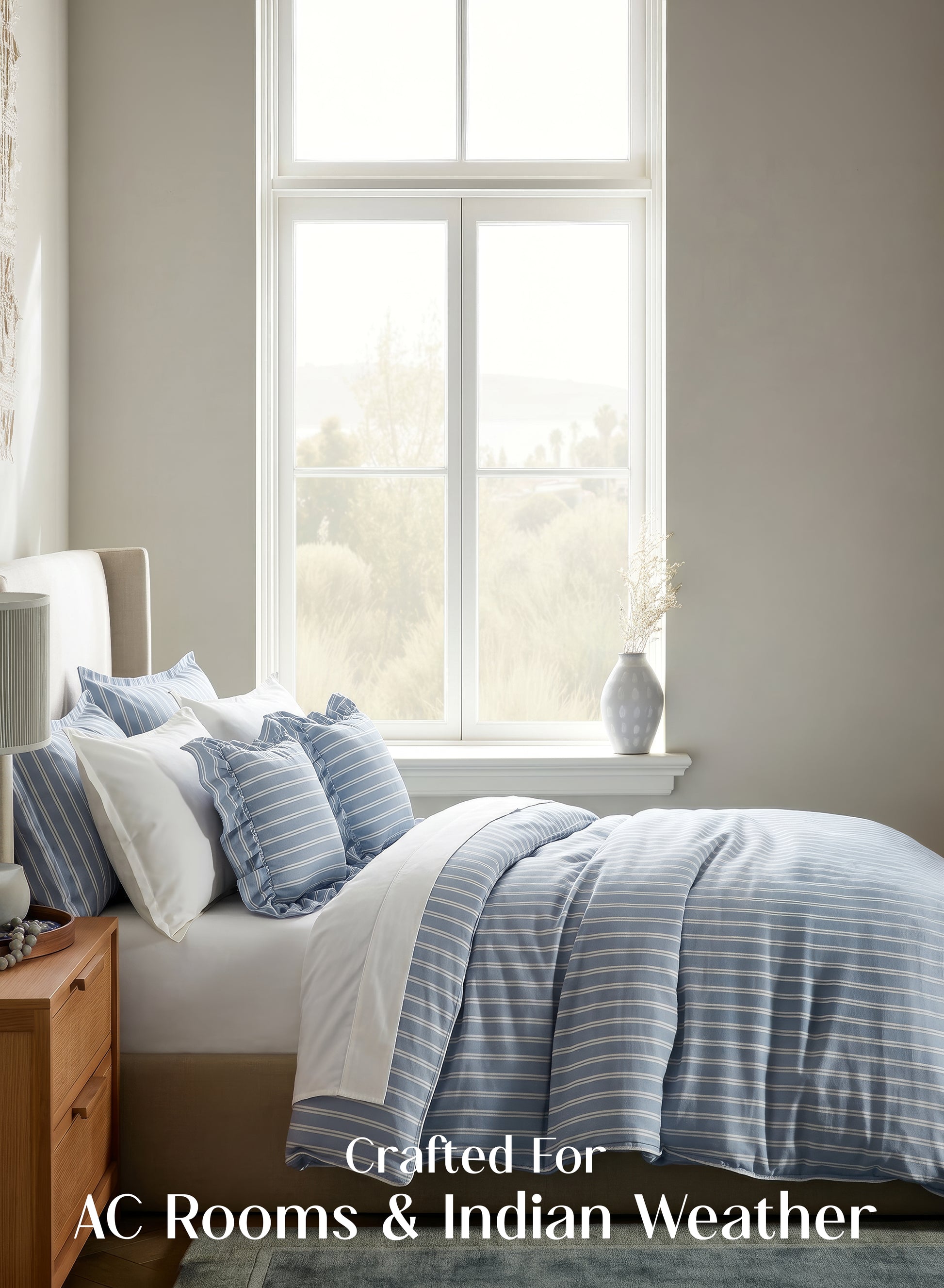 Crayonic™ 8-Piece AC Bedding Set | Signature Designer Bedding for AC Rooms | Coastal