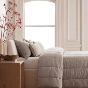 Home Crayons Cocoon AC Comforter Set | 5-Piece Designer Bed Set for Modern Homes | Earthy Beige