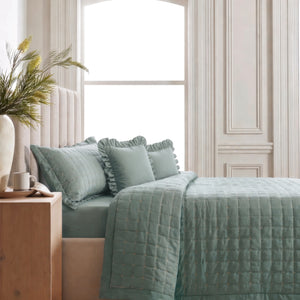 Home Crayons CloudTouch™ 5-Piece AC Comforter Set | 33% Oversized | Includes 2 Pillow & 2 Cushion Covers | Sage Green