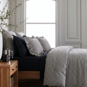 Crayonic™ 8-Piece AC Bedding Set | Signature Designer Bedding for AC Rooms | Midnight Gingham