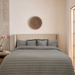 Home Crayons CloudTouch™ Comforter Set | All-Season | 33% Oversized | Includes 2 Pillow Covers & 2 Cushion Covers | Smoked Coffee