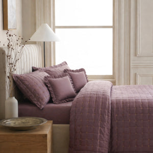 Home Crayons CloudTouch™ 5-Piece AC Comforter Set | 33% Oversized | Includes 2 Pillow & 2 Cushion Covers | Mulberry