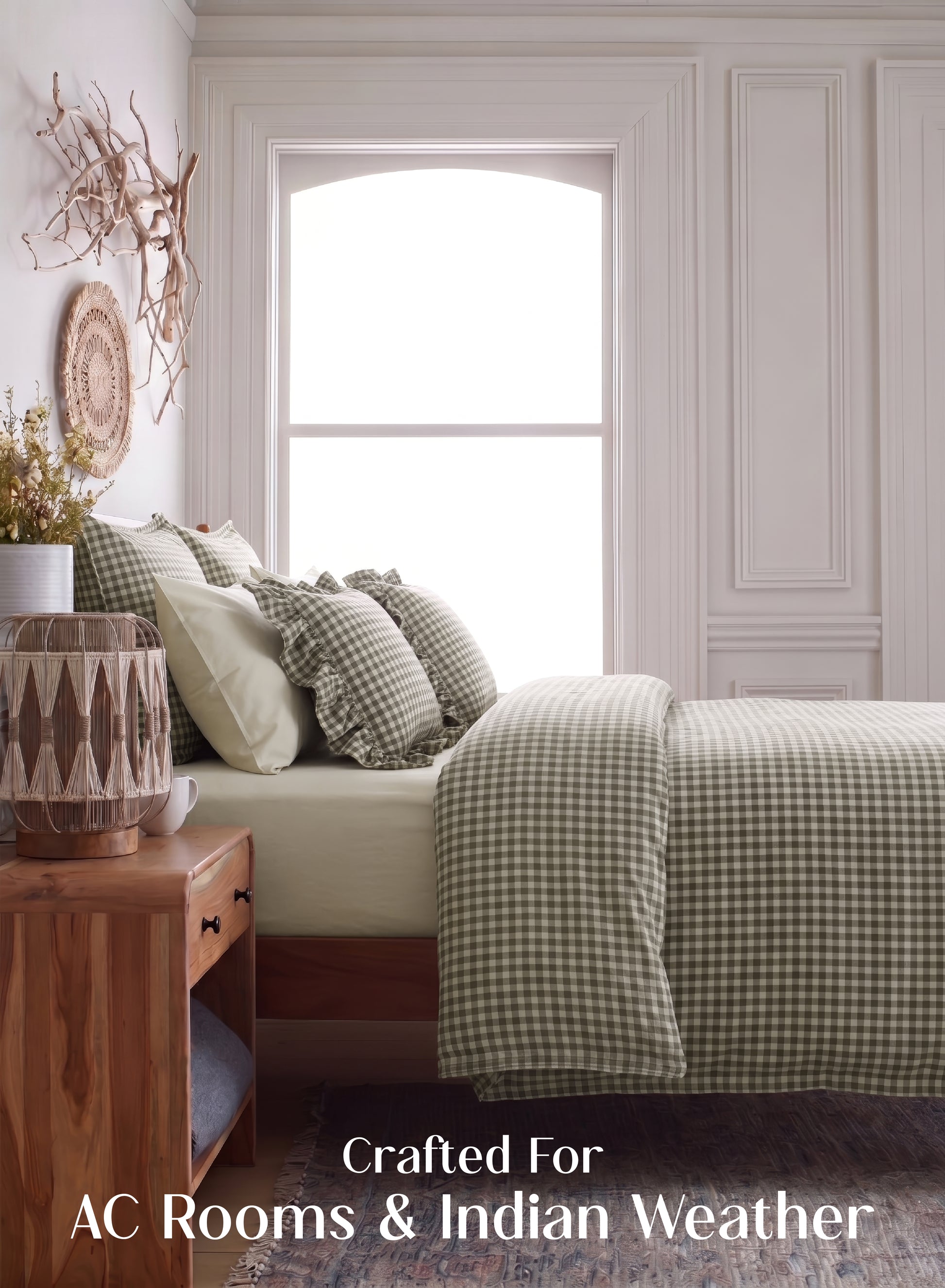 Crayonic™ 8-Piece AC Bedding Set | Signature Designer Bedding for AC Rooms | Olivewood