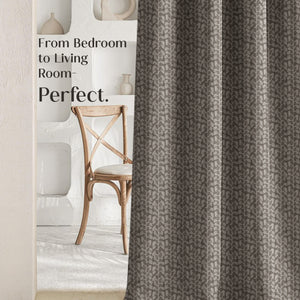 Eudora Jacquard Room Darkening Curtains | Pebble Jacquard Weave | Café Dusk | Set of 2 | Fully Customizable