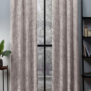 Bling Rustic Vibe Room Darkening Curtains | 100% Cotton | Beige | Set of 2