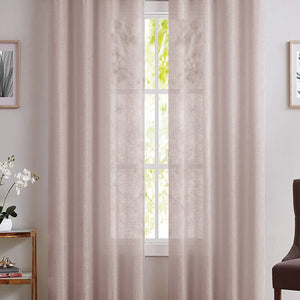 Casper Plain Sheer Curtains | Cashmere | Set of 2
