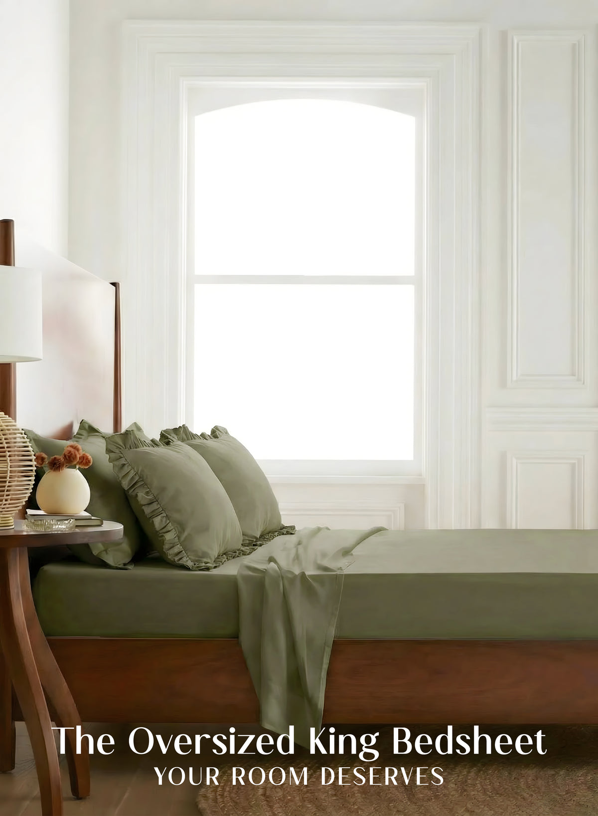 LuxeSoft™ Double Bedsheet Set | Olive Grove
