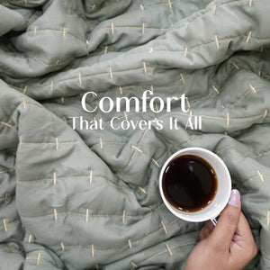 Home Crayons CloudTouch™ Comforter Set | All-Season | 33% Oversized | Includes 2 Pillow Covers & 2 Cushion Covers | Pale Pistachio
