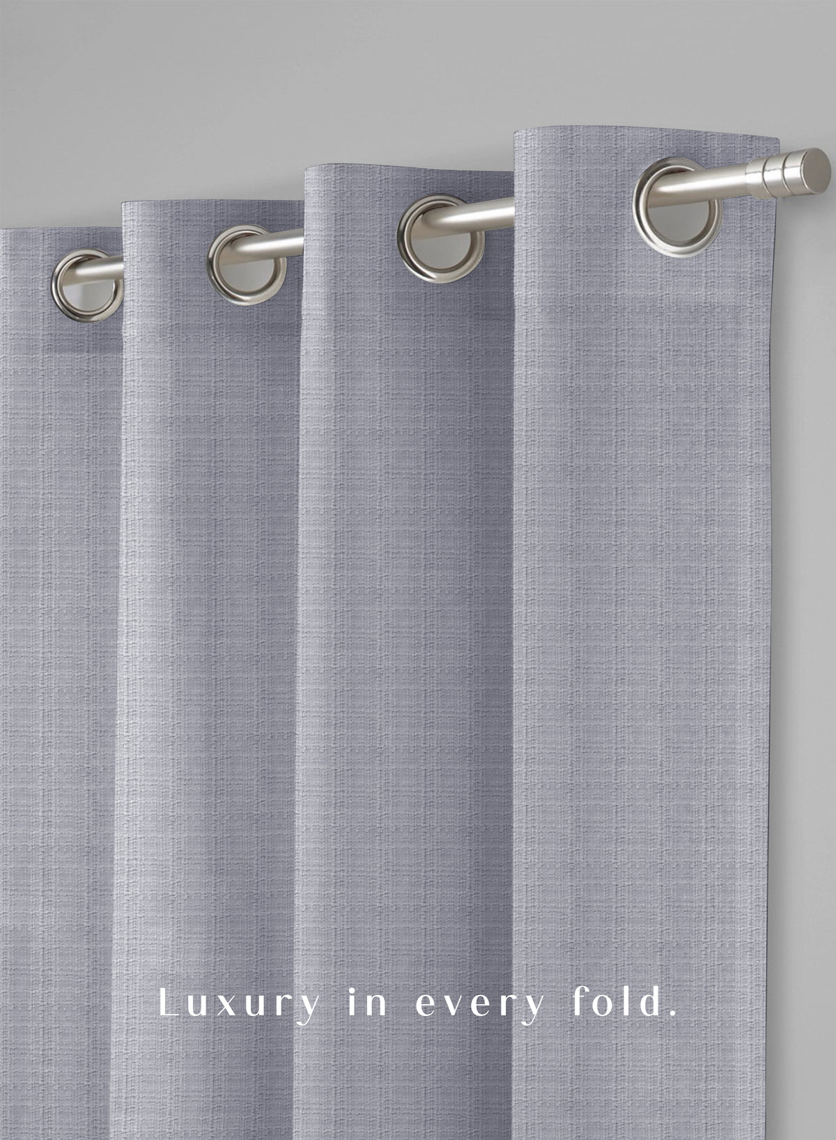 Cocoon Minimal Texture Blackout Curtains | Modern Aesthetic & Total Light Block | Echo Blue | Set of 2 | Fully Customizable