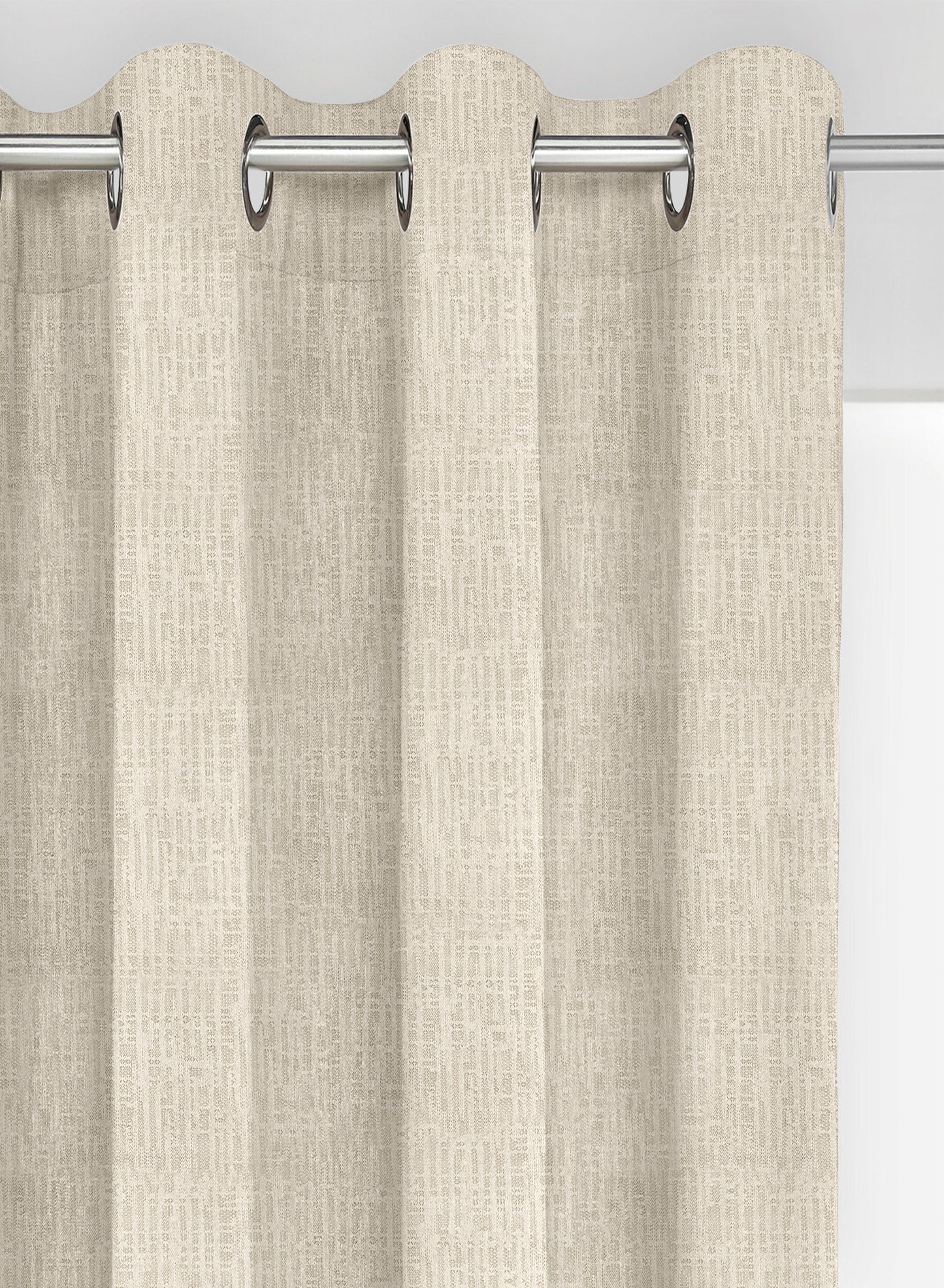 Elora Textured Room Darkening Curtains | Off White | Set of 2