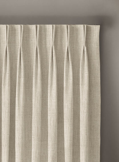 Elora Textured Room Darkening Curtains | Off White | Set of 2