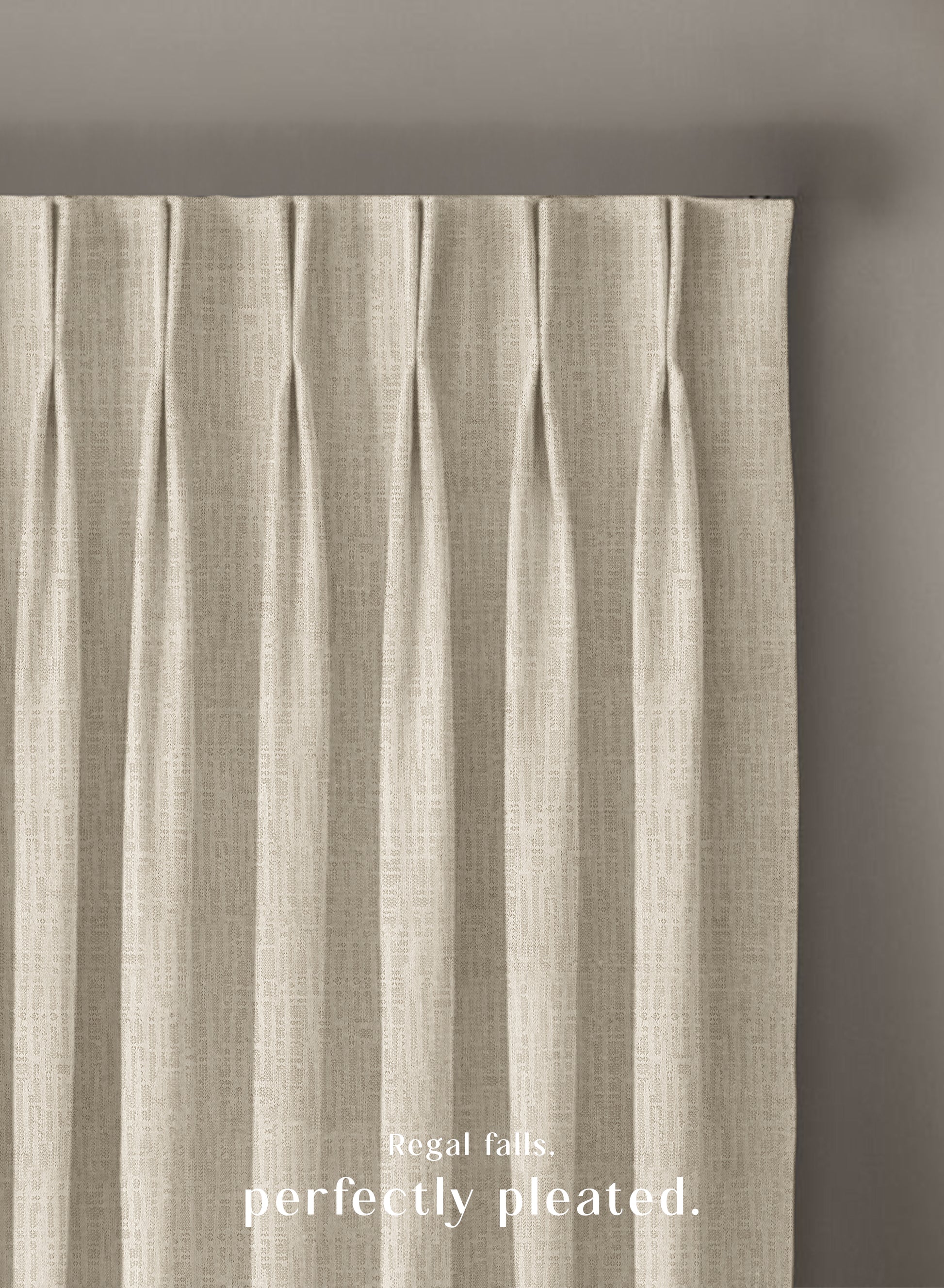 Elora Textured Room Darkening Curtains | Minimal Design | Off White | Set of 2 | Fully Customizable