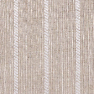 Evok Striped Sheer Curtains | Subtle Stripes & Soft Light Filter | Dark Beige | Set of 2 | Fully Customizable