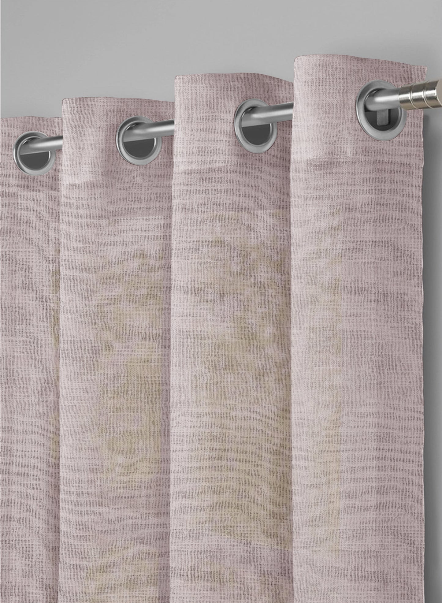 Amore Plain Sheer Curtains | Ash Brown | Set of 2