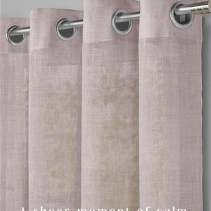 Amore Plain Sheer Curtains | Airy Elegance & Soft Light Filter | Ash Brown | Set of 2 | Fully Customizable
