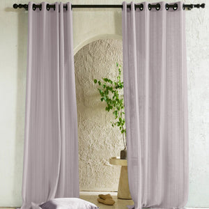 Amore Striped Sheer Curtains | Airy Elegance & Soft Light Filter | Gray | Set of 2 | Fully Customizable