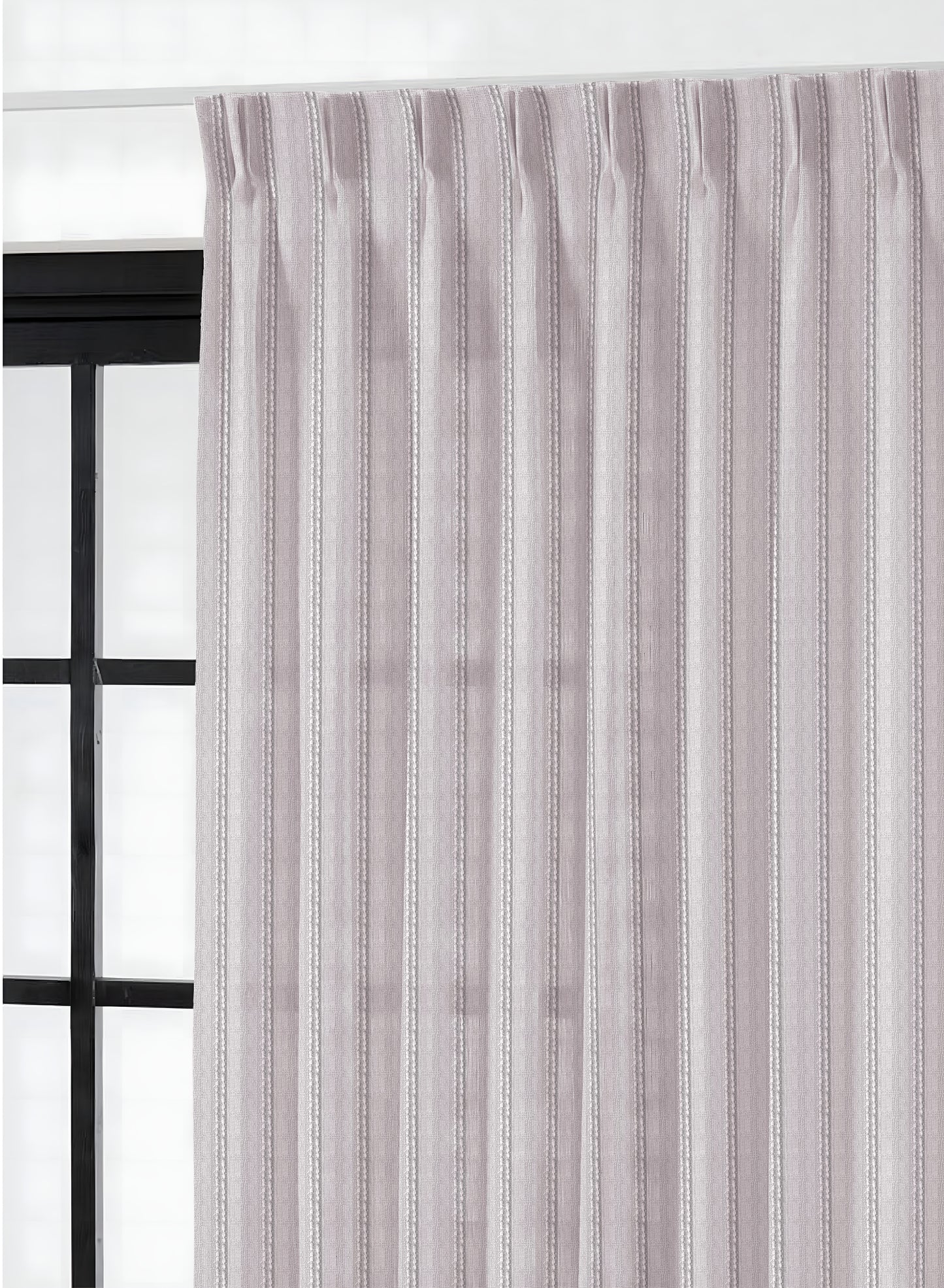 Amore Striped Sheer Curtains | Gray | Set of 2