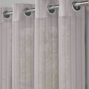 Amore Striped Sheer Curtains | Airy Elegance & Soft Light Filter | Gray | Set of 2 | Fully Customizable
