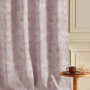 Bern Jacquard Room Darkening Curtains | Artistic Abstract Pattern | Deep Blush | Set of 2 | Fully Customizable