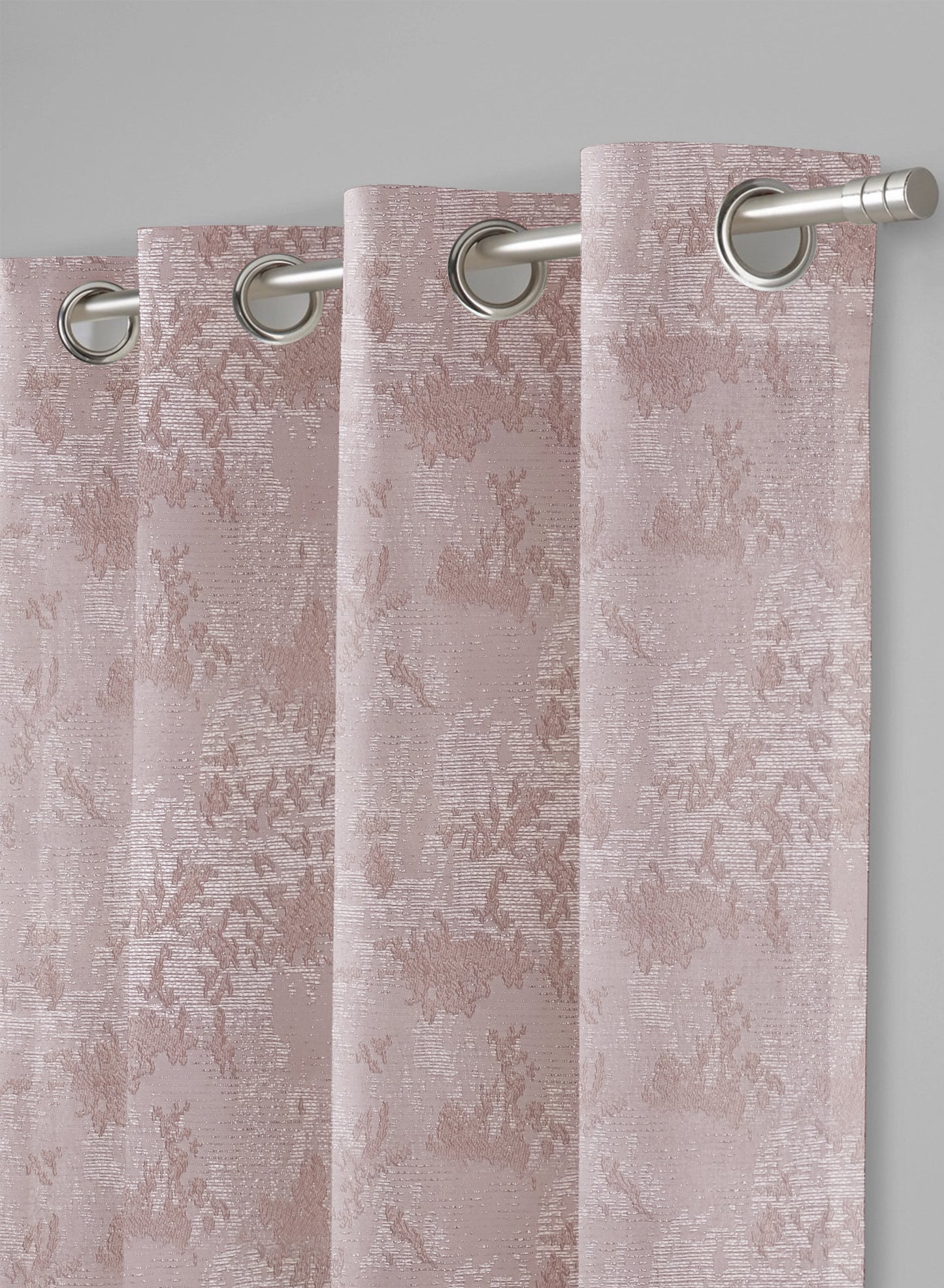 Bern Jacquard Room Darkening Curtains | Deep Blush | Set of 2 (Pattern 3)