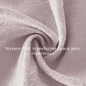 Bern Jacquard Blackout Curtains | Artistic Abstract Pattern & Total Light Block | Deep Blush | Set of 2 | Fully Customizable