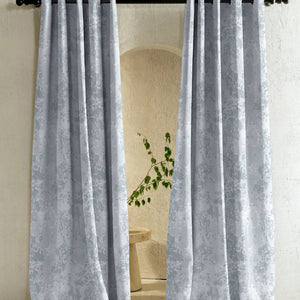 Bern Jacquard Room Darkening Curtains | Artistic Abstract Pattern | Arctic Blue | Set of 2 | Fully Customizable