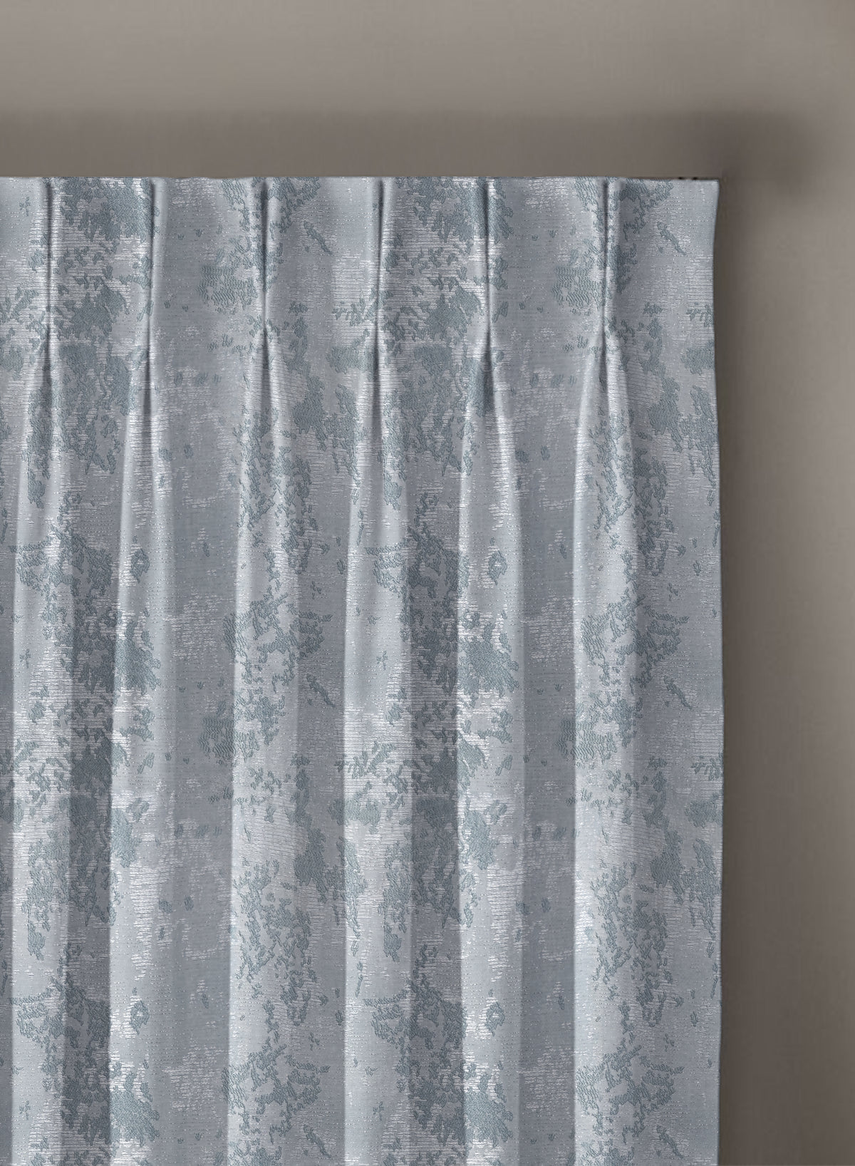 Bern Jacquard Blackout Curtains | Artistic Abstract Pattern & Total Light Block | Arctic Blue | Set of 2 | Fully Customizable