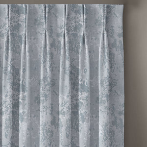 Bern Jacquard Room Darkening Curtains | Artistic Abstract Pattern | Arctic Blue | Set of 2 | Fully Customizable