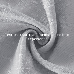 Bern Jacquard Blackout Curtains | Artistic Abstract Pattern & Total Light Block | Arctic Blue | Set of 2 | Fully Customizable