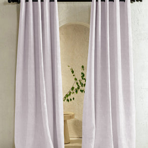 Bern Jacquard Blackout Curtains | Artistic Abstract Pattern & Total Light Block | Snow White | Set of 2 | Fully Customizable