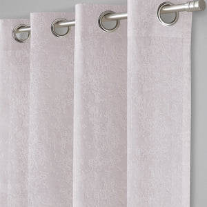 Bern Jacquard Blackout Curtains | Artistic Abstract Pattern & Total Light Block | Snow White | Set of 2 | Fully Customizable