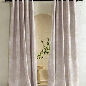 Bern Jacquard Room Darkening Curtains | Pastel Yellow | Set of 2 (Pattern 3)