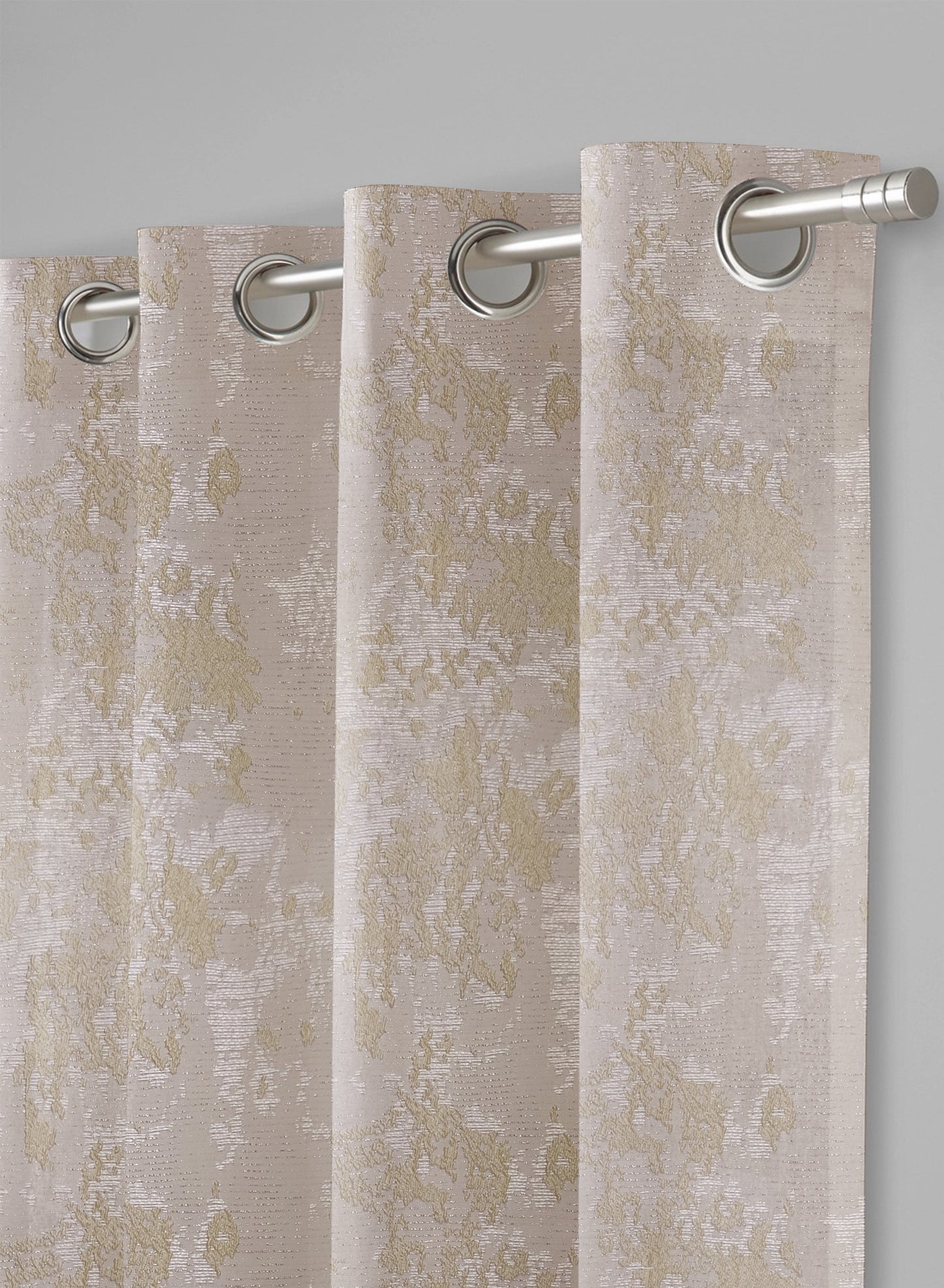 Bern Jacquard Room Darkening Curtains | Pastel Yellow | Set of 2 (Pattern 3)